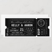 ヴィンテージプレイビルシアターチケット結婚式招待状 招待状 (正面/裏面)