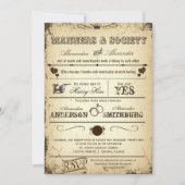 ヴィンテージプレイビルストーリーフォーマルライン結婚式3 招待状 (正面)
