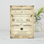 ヴィンテージプレイビルストーリーフォーマルライン結婚式3 招待状 (スタンド正面)