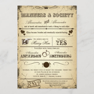 ヴィンテージプレイビルストーリーフォーマルライン結婚式3 招待状