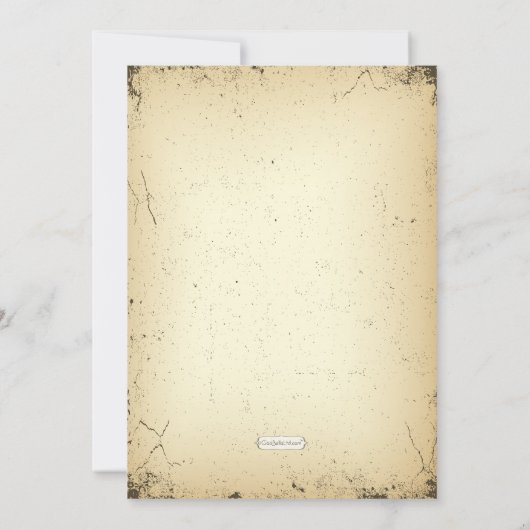 ヴィンテージプレイビルストーリーラインフォーマルウェディング招待 招待状 (裏面)