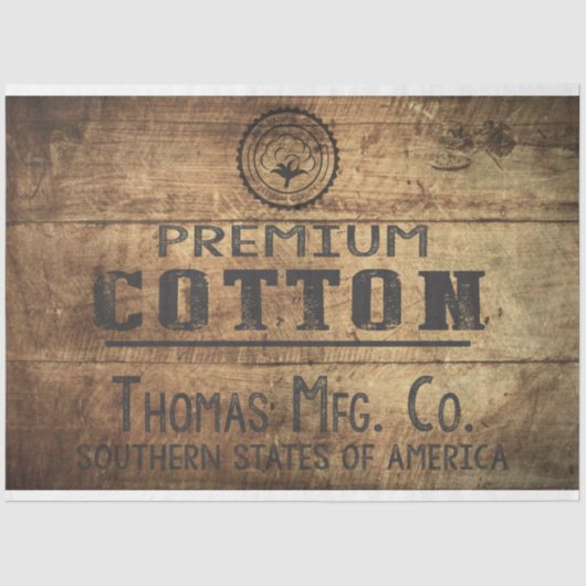 ヴィンテージプレミアムコットンクレートデコップティッシュペーパー 薄葉紙 (正面)