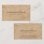 ヴィンテージプレミアムシックラグジュアリークリエイティブ スタイリッシュ 名刺 (正面/裏面)