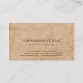 ヴィンテージプレミアムシックラグジュアリークリエイティブ スタイリッシュ 名刺 (裏面)