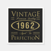 ヴィンテージプレミアム1962 60誕生日 スタンダードカクテルナプキン (正面)