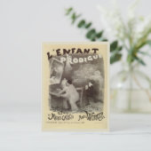 ヴィンテージプロディガールソンマイムブラックとホワイトスケッチ ポストカード (スタンド正面)