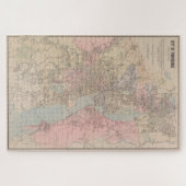 ヴィンテージプロビデンスロードアイランドの地図(1901年) ジグソーパズル (横)