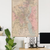 ヴィンテージプロビデンスロードアイランドの地図(1901年) ポスター (ホームオフィス)