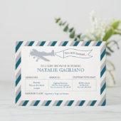 ヴィンテージプロペラ機ベビーシャワー招待状 招待状 (スタンド正面)