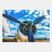 ヴィンテージプロペラ ラッピングペーパーシート (正面3)