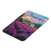 ヴィンテージプロヴァンスラベンダーフィールズトラベル マグネット (左側)