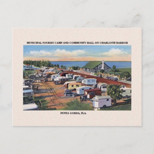 ヴィンテージプンタゴルダシャーロッテハーバーフロリダ シーズンポストカード (正面)