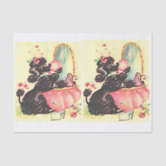 ヴィンテージプードルの切り離 薄葉紙 (正面)