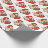 ヴィンテージプードルバレンタインデーラッピング紙 ラッピングペーパー (角)