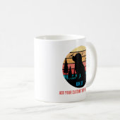 ヴィンテージプードルレトロサンクールドッグ恋人 コーヒーマグカップ (正面右)