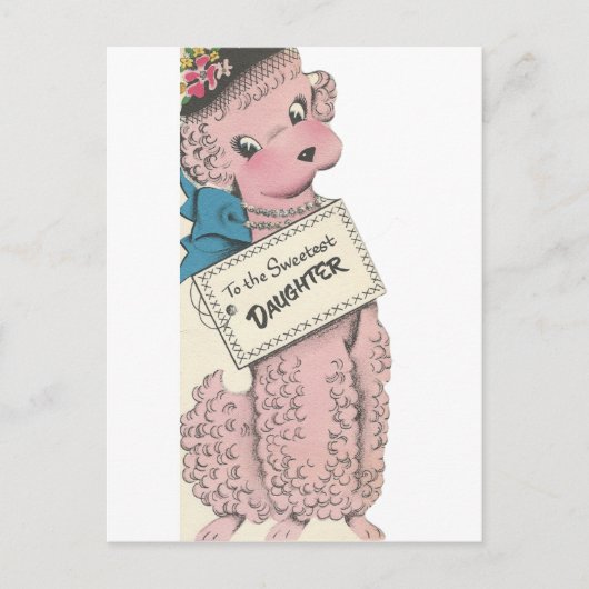 ヴィンテージプードル娘 ポストカード (正面)