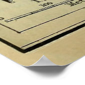 ヴィンテージプーラクロアチアの地図(1911) ポスター (角)