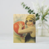 ヴィンテージプールパーティービーチ招待状フラッパクロッシュ 招待状 (スタンド正面)