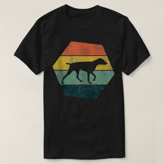 ヴィンテージヘアゴンドイツ短いポインタギフトGS Tシャツ (デザイン正面)