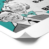 ヴィンテージヘアサロンアートボーティシャンプリントインアクア ポスター (角)