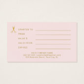 ヴィンテージヘアサロンピンクネイビーギフト券 (裏面)