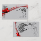 ヴィンテージヘアースタイル名刺 名刺 (正面/裏面)