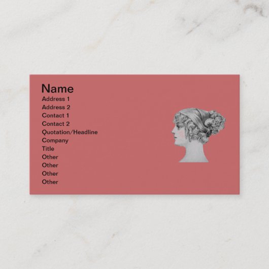 ヴィンテージヘアースタイル名刺 名刺 (正面)