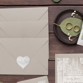 ヴィンテージヘイルームレースバーンウッドデイトシールを保存 ハートシール