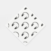 ヴィンテージヘッドフォン音楽カスタムアートBGカラー スタンダードランチョンナプキン (角)