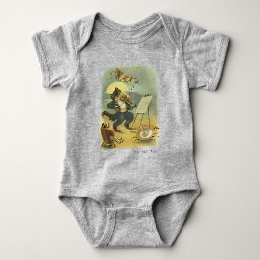 ヴィンテージヘディドルディドル子供部屋韻の復元 ベビーボディスーツ (正面)