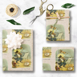 ヴィンテージヘディドルディドル子供部屋韻の復元 ラッピングペーパーシート