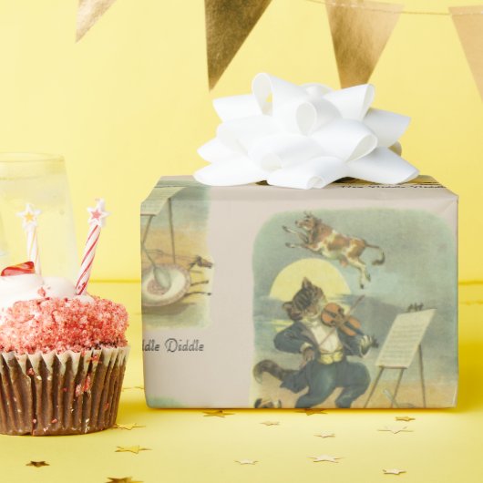 ヴィンテージヘディドルディドル子供部屋韻の復元 ラッピングペーパー (誕生日パーティー)