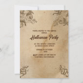 ヴィンテージヘビのゴスロクイのハロウィーン 招待状 (正面)