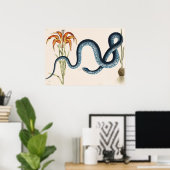 ヴィンテージヘビイラストレーション ポスター (ホームオフィス)