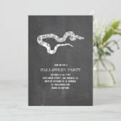 ヴィンテージヘビ。黒板ハローウィンパーティ。動物 招待状 (スタンド正面)