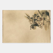 ヴィンテージヘラルド白うさぎアリスinワンダーランド ラッピングペーパーシート (正面2)