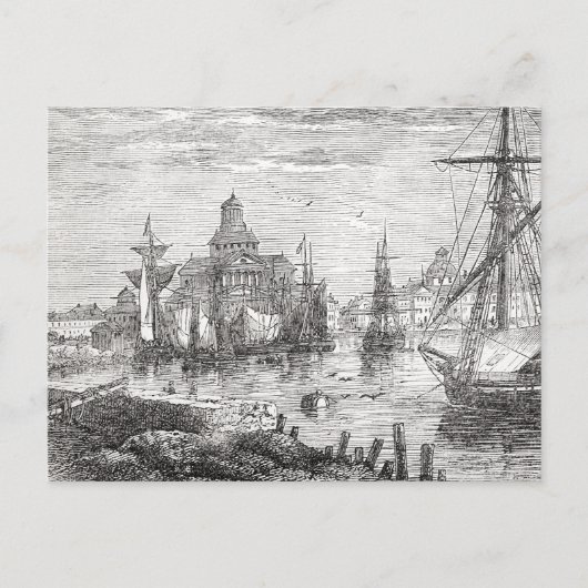 ヴィンテージヘルシンキハーバーフィンランドポストカード ポストカード (正面)