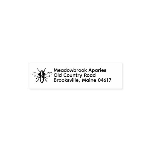 ヴィンテージヘルディックハニービー差出人住所 セルフインキングスタンプ (デザイン)