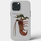 ヴィンテージヘルメットのダイバーが巨大ロブスター Case-Mate iPhoneケース (裏面)