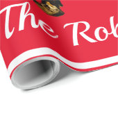 ヴィンテージヘレフォードブルオンレッド ラッピングペーパー (ロールコーナー)