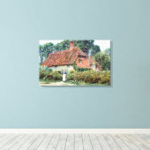 ヴィンテージヘレンアリンガムバイザコテージゲート キャンバスプリント (インサイチュ (ウッドフロア))