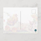 ヴィンテージヘンとバニーのキャリッジ・イースター シーズンポストカード (裏面)