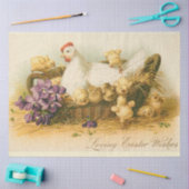 ヴィンテージヘンアンドチキンイースターホリデイ 薄葉紙 (クラフト)