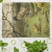 ヴィンテージヘンイースターホリデイ キッチンタオル (折り畳み)