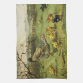 ヴィンテージヘンイースターホリデイ キッチンタオル (縦)