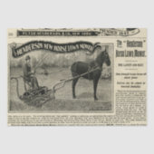 ヴィンテージヘンダーソンホース芝刈り機とクラフト 薄葉紙 (正面)