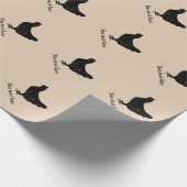 ヴィンテージヘンチキンシルエット誕生日 ラッピングペーパー (角)