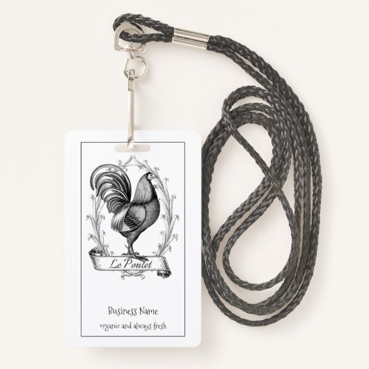 ヴィンテージヘンチキン養鶏場バッジ バッジ (正面ランヤード)