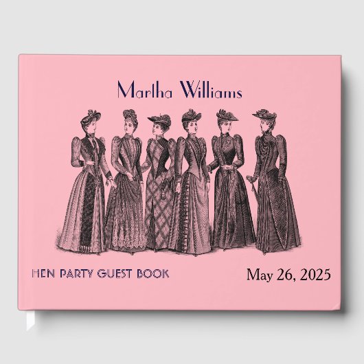 ヴィンテージヘンパーティーゲストブック ゲストブック (正面)
