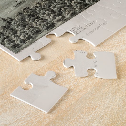 ヴィンテージヘンプステッドNYの絵図(1876) ジグソーパズル (側面)